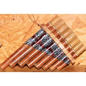 Panflöte aus Bambus mit Motiv 7 Klangkörper Zen Manufaktur BSATZM4