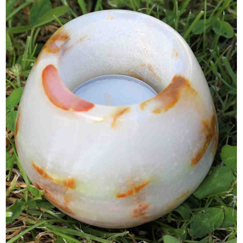 Windlicht aus Onymarmor groß oval bauchig Zen Manufaktur KTHZM5 Windlicht aus Onymarmor groß oval bauchig Zen Manufaktur KTHZM5