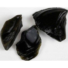Obsidian schwarz - Rohstein Wasserstein Edelstein Zen Manufaktur ZMEDR27