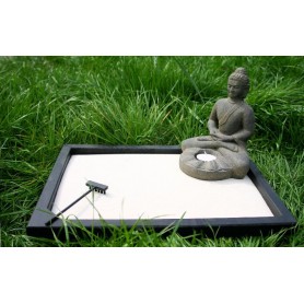 Zen Garten Buddha schwarz L Zen Manufaktur ZMZGM333-B
