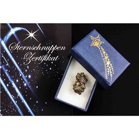 Meteorit Geschenkset mit echter Sternschnuppe Zertifikat Karte Canmo del Cielo Magische Steine  SETEKA9