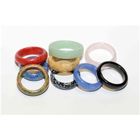 Edelstein Ring poliert Außenseite abgerundet 6 mm verschiedene Steinsorten und Größen Fingerring Zen Manufaktur ERAZM06