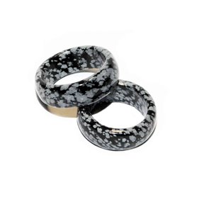 Edelstein Ring poliert Außenseite abgerundet 10 mm verschiedene Steinsorten und Größen Zen Manufaktur ERAZM10