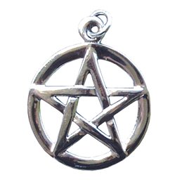Anhänger "Pentagramm im Kreis" 2,5cm Silber 925 4,5g
