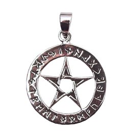 Anhänger "Pentagramm mit Runen" Silber 925 5,1g