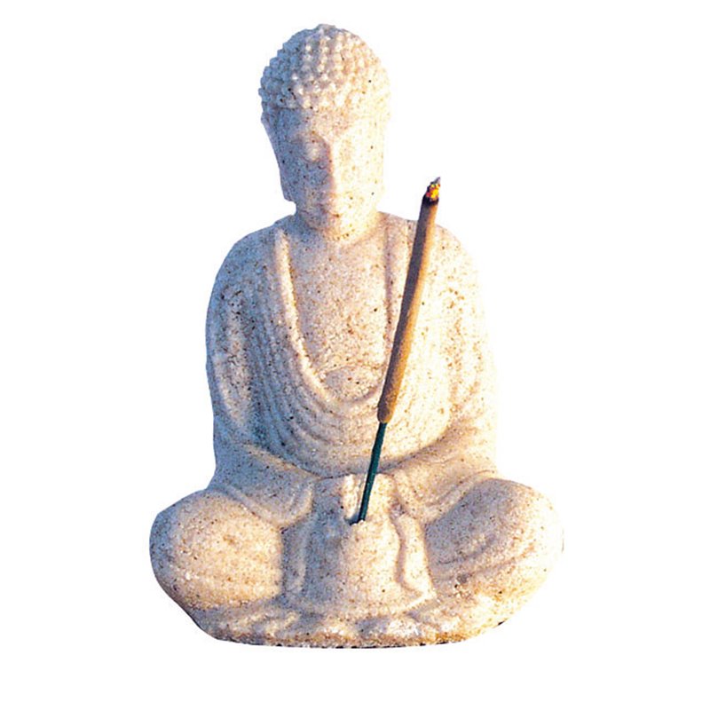 Buddha in Meditation Sandstein natur 10cm
