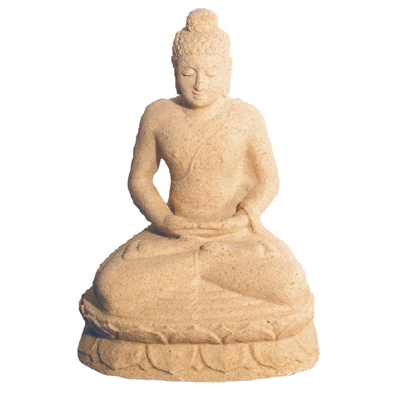 Buddha in Meditation Sandstein natur 15x24cm