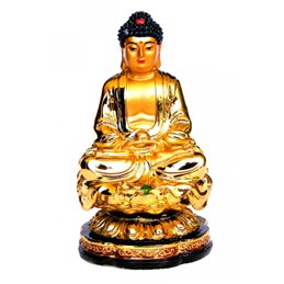 "Gautama Buddha" Resin goldglänzend 6,5x11,5cm