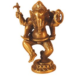 Ganesha tanzend Messing 4x6cm