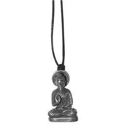 Halskette "Buddha" Messing silberfarben 3cm