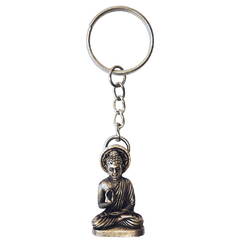Schlüsselanhänger "Buddha" Messing 8cm