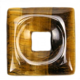 Quadratischer Donut aus Edelstein mit quadratischem loch Viereck-Donut 30mm Glücksstein Zen Manufaktur ATAGZM2