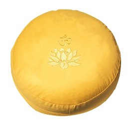 Meditationskissen mit Inlet "Lotus Om" Baumwolle(80%), Polyester(20%) goldgelb