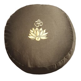 Meditationskissen mit Inlet ""Lotus Om"" Baumwolle(80%), Polyester(20%) olive