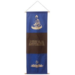 Wandbehang "Buddha/Gayathri/Lotus" Baumwolle 46x135cm