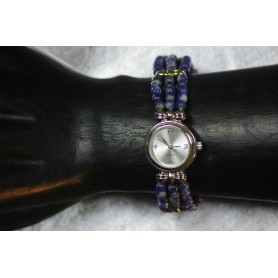 Edelstein Armbanduhr rund Sodalith Zen Manufaktur EUHR1