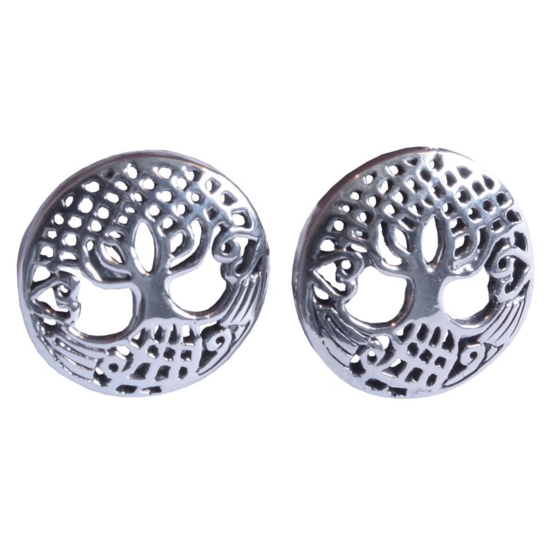 Ohrstecker "Keltischer Lebensbaum" 1,0cm, Silber 925, 1,2g. Ohrstecker "Keltischer Lebensbaum" 1,0cm, Silber 925, 1,2g.