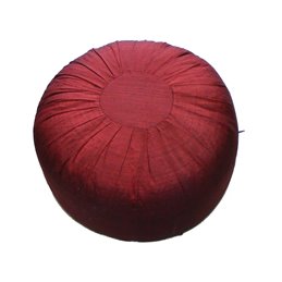 Meditationskissen "Orient" Baumwolle maroon mit Dinkelspelz 35x20cm