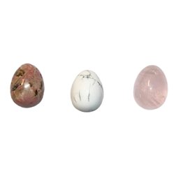 Edelstein Eier geschliffen Yoni Eier mit Bohrung 30x35mm versch Steinsorten Zen Manufaktur gsezm1