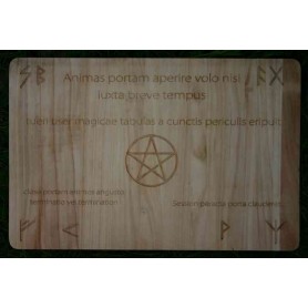 Witchboard Ouija Pentagramm grün aus Kiefernholz Hexenbrett Magisches Board Zen Manufaktur ZMWOP802-1