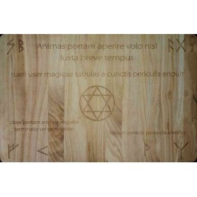 Witchboard Ouija Hexagramm Palisander aus Kiefernholz roter Jaspis Hexenbrett Magisches Board Zen Manufaktur ZMWOP802-2