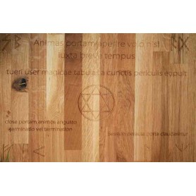 Witchboard Ouija Hexagramm grün aus Eiche mit Edelstein Howlith Hexenbrett Magisches Board Zen Manufaktur ZMWOP801-2
