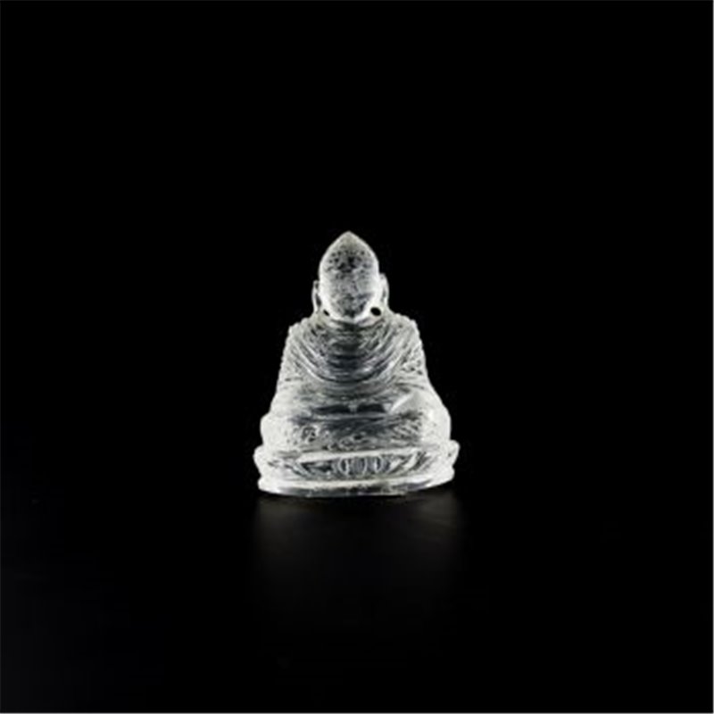 Buddha aus Bergkristall, 39,7 Gramm, 5 x 4 cm