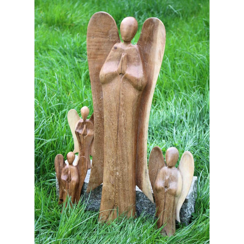Engel stehend 20-60 cm Holz geschnitzt Schutzengel Suarholz Engel- Skulptur Zen Manufaktur BSATZM9