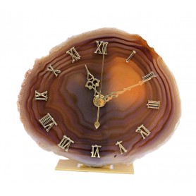 Achatscheiben Uhr mittel 12 - 15 cm natur Zen Manufaktur AUHR1-1
