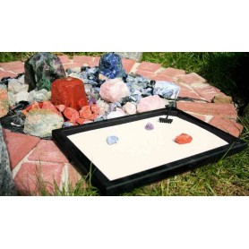 Zen Garten schwarz L mit 3 Edelsteinen Zen Manufaktur ZMZGL331
